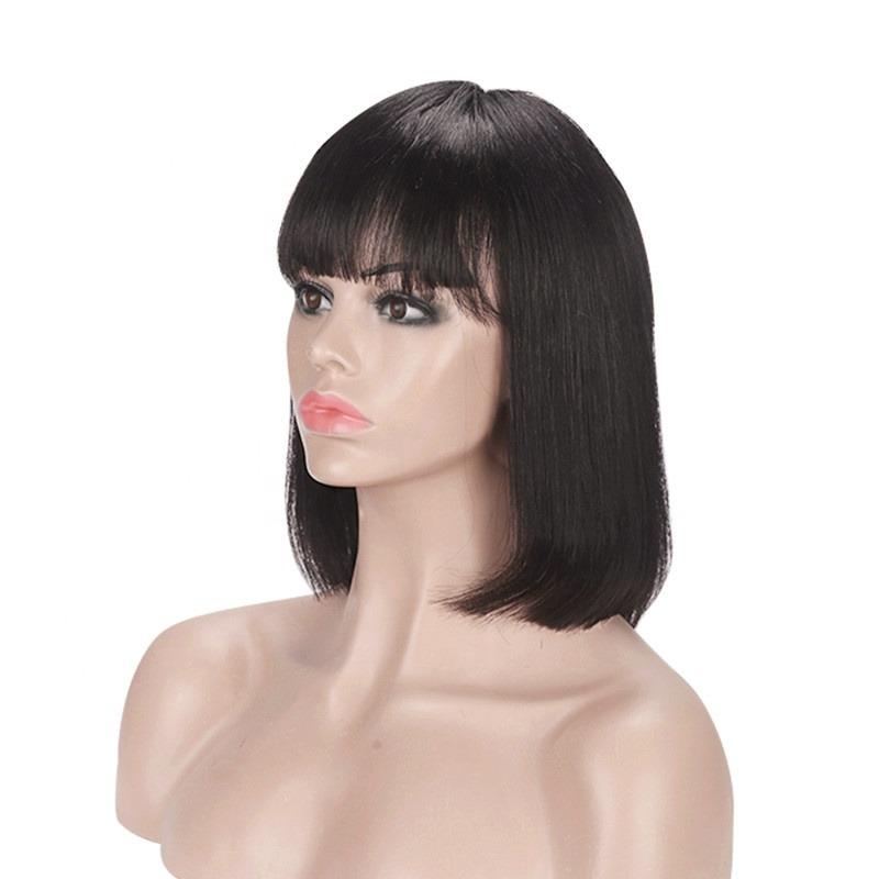 #613 Brazilian 99J Burgundy Short Bob Remy Straight Human Hair Wigs