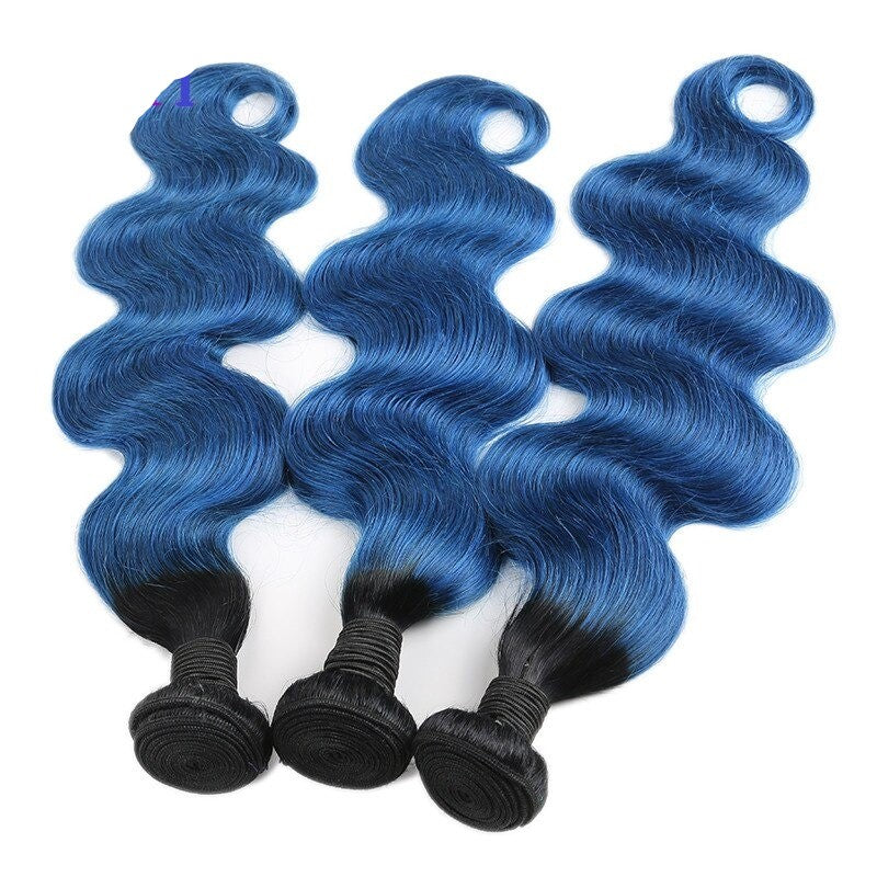 10A Grade Blue Body Wave BUNDLES with CLOSURES & FRONTALS