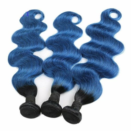10A Grade Blue Body Wave BUNDLES with CLOSURES & FRONTALS