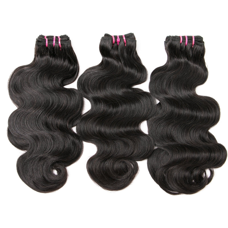 Beumax Double Drawn 12A Grade Body Wave BUNDLES with CLOSURES &