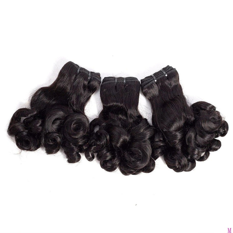 10A Grade 3/4 Curly tip Fumi Human Hair bundles with 4x4 Closures & 13