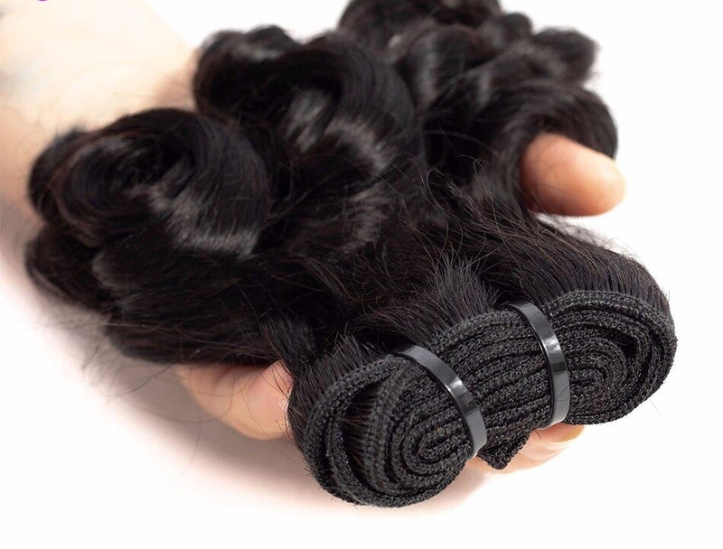 10A Grade 3/4 Curly tip Fumi Human Hair bundles with 4x4 Closures & 13