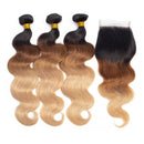 10A Grade #1B/4/30 Body Wave #1B/4/27 BUNDLES with CLOSURES & FRONTALS