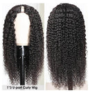 U Part Wig Jerry Curl Human Hair Wigs For Black Women Brazilian Remy H
