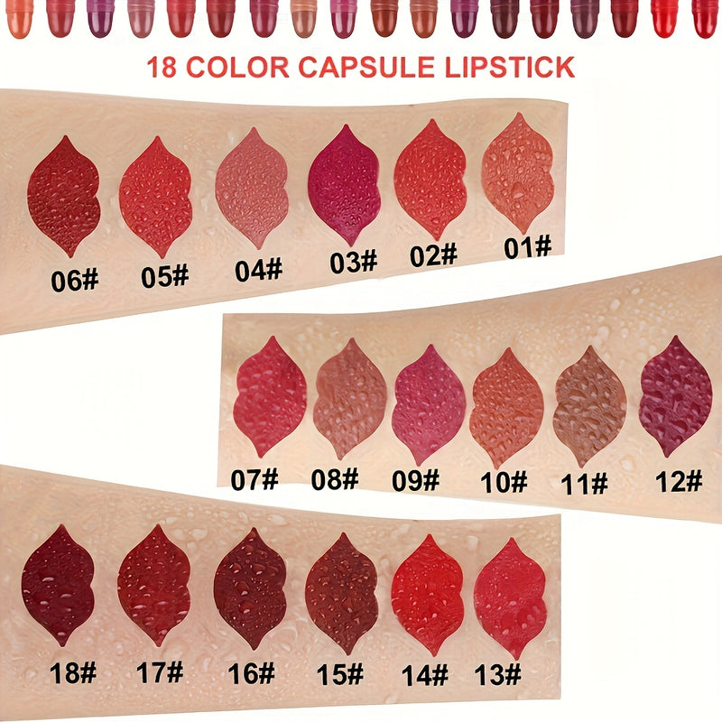 18 Color Capsule Lipstick