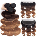 10A Grade #1B/4/30 Body Wave #1B/4/27 BUNDLES with CLOSURES & FRONTALS
