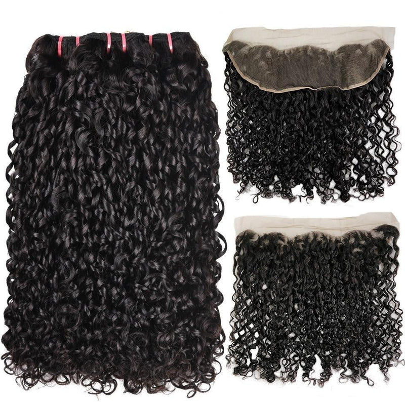 Beumax Double Drawn 12A Grade Pixie Curl BUNDLES with CLOSURES &