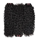 10A Grade Brazilian Pissy Curly Fumi Human Hair 3/4  Bundles With 4x4