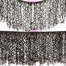 10A Grade Brazilian Pissy Curly Fumi Human Hair 3/4  Bundles With 4x4