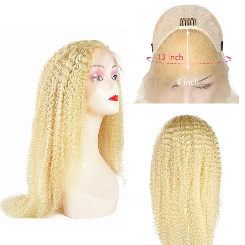 Beumax 200% Density 613 Blonde 13x4 Lace Frontal 13x6 Brazilian Curly