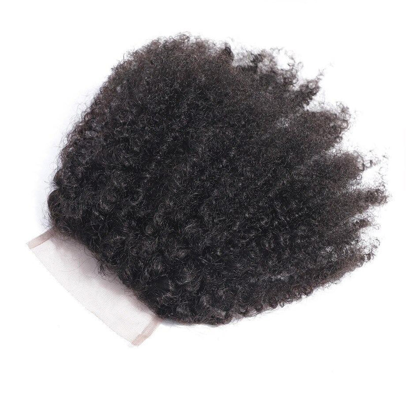 10A Grade Afro Kinky Curly 4x4 Brazilian 5x5 Lace 6x6 Closure Remy Hum