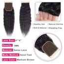 10A Grade Kinky Straight 4x4 Brazilian 5x5 Lace 6x6 Closure Remy Human