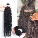 Kinky Curly Human Hair i Tip Microlinks Bulk Braiding Human Hair Bundl
