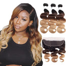10A Grade #1B/4/30 Body Wave #1B/4/27 BUNDLES with CLOSURES & FRONTALS