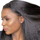 180% Density Full 4x4 Transparent Lace Front Kinky Straight Human Hair