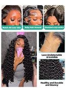 180% Density Full 4x4 Transparent Lace Front Loose Wave Human Hair Wig