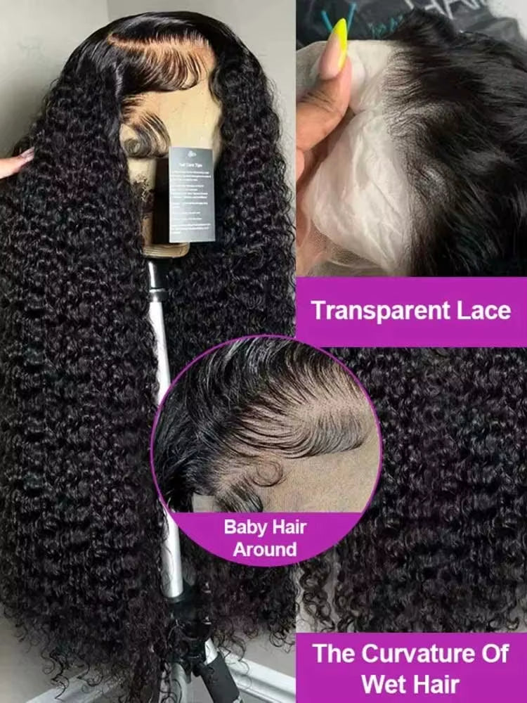 BeuMax Brazilian 13x4 Kinky Curly Lace Front Human Hair Wigs