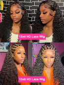 Beumax 13x6 Water Wave Lace Frontal Human Hair Wigs