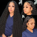 Jerry Curl 13x6 Transparent Lace Frontal Brazilian Human Hair Wigs