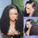 Kinky Curly 13x6 Transparent Lace Frontal Brazilian Human Hair Wigs
