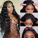 U Part Loose Deep V Part Human Hair Wigs For Black Women Brazilian Remy Hair