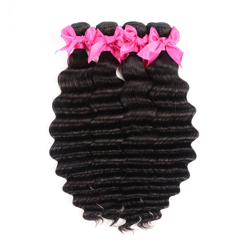 Wholesale 5/6/10/12 Bundles Brazilian Loose Deep Wave 10A Grade Human