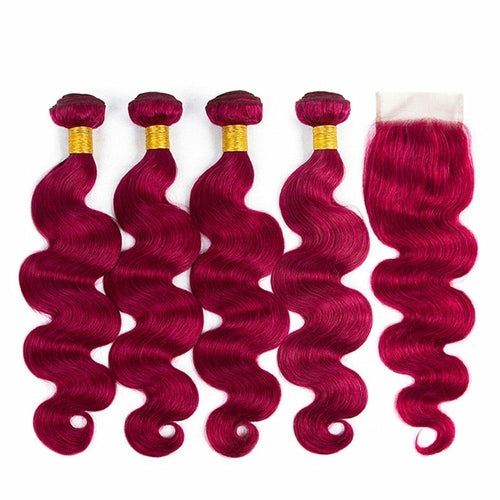 Burgundy 10A Grade Body Wave