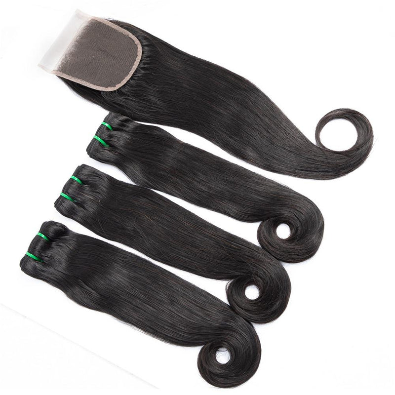 Beumax Double Drawn 12A Grade Straight Curve BUNDLES with CLOSURES &