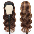 Piano Highlight Headband Body Wave Glueless Human Hair Wigs Virgin Hai