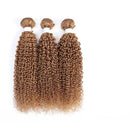 10A Grade Ombre #27 Kinky Curly #1B/4/27 BUNDLES with 4x4 CLOSURES & 1