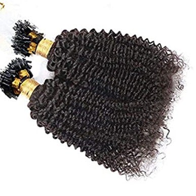 Kinky Curly Human Hair i Tip Microlinks Bulk Braiding Human Hair Bundl