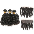 10A Grade Brazilian 3/4 Bundles Loose Bouncy Curl Human Hair bundles w