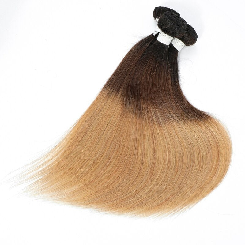 10A Grade #1B/4/30  Straight #1B/4/27 BUNDLES with 4x4 CLOSURES & 13x4