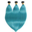 10A Grade Light Blue Straight BUNDLES with CLOSURES & FRONTALS
