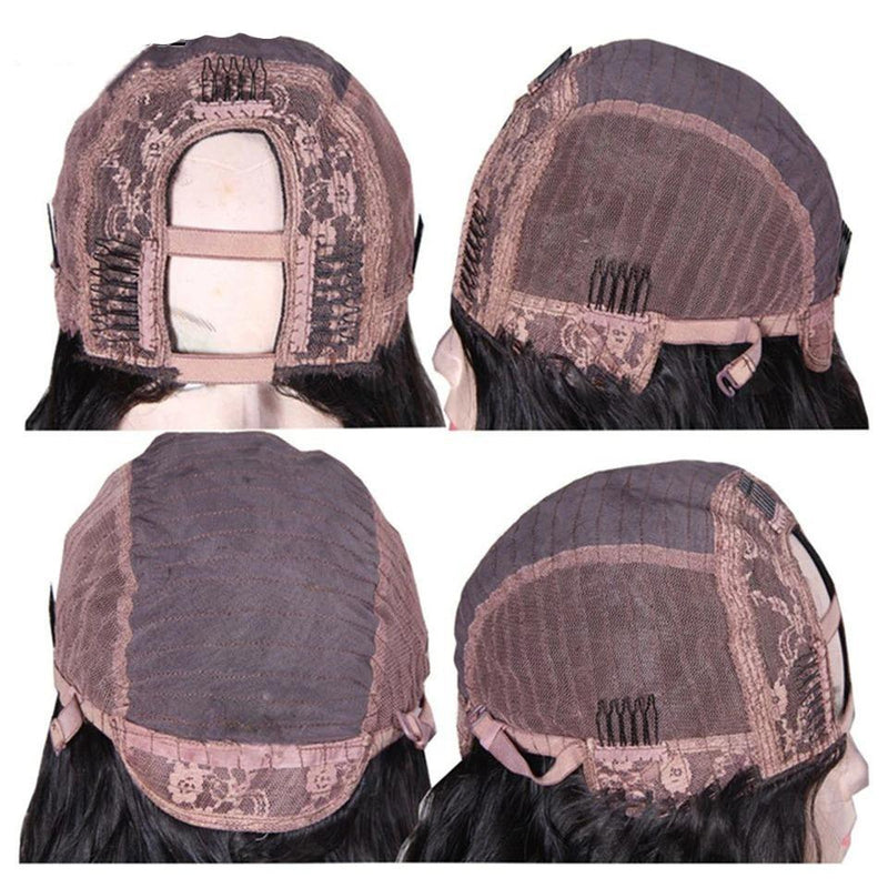 U Part Wig Kinky Straight Human Hair Wigs For Black Women Brazilian Re