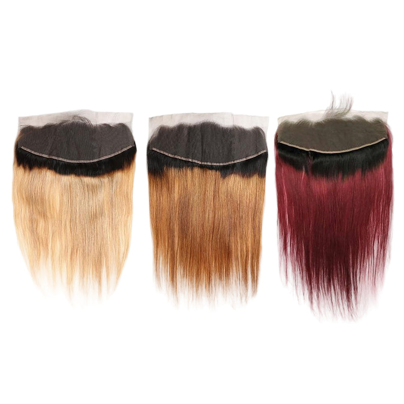 HD Lace Frontal 13x4 4x4 Ombre Closure Straight Lace Frontal Brazilian