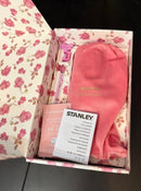 🌹Stanley x LoveShackFancy 40oz Ribbon Rosa Flowstate H2.0 Tumbler White & Pink