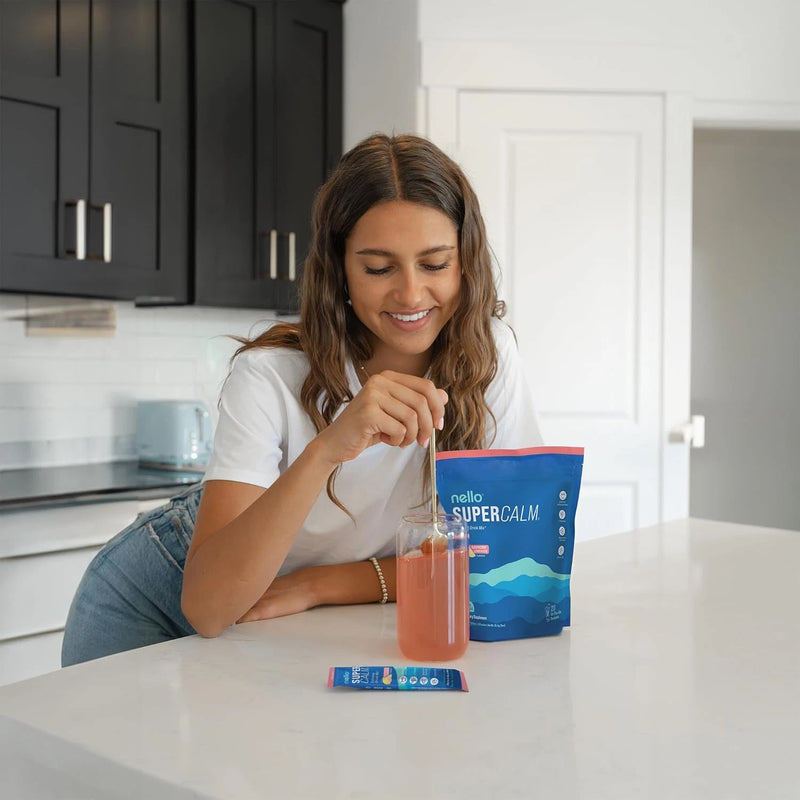 Supercalm Powdered Drink Mix Raspberry Lemonade, Relaxation Focus, 20ct
