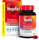 MegaRed Advanced Absorption Omega 3 Fish Oil 500mg 80 Softgels New Free Shipping