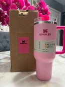 Flamingo Barbie pink Stanley Quencher H2.0 FlowState Tumbler 40oz Cup w/box