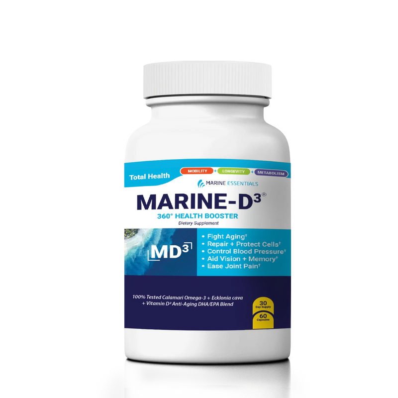 Marine Essentials | Marine-D3 | Anti-Aging | Omega-3 | 1 Bottle (60 Capsules)