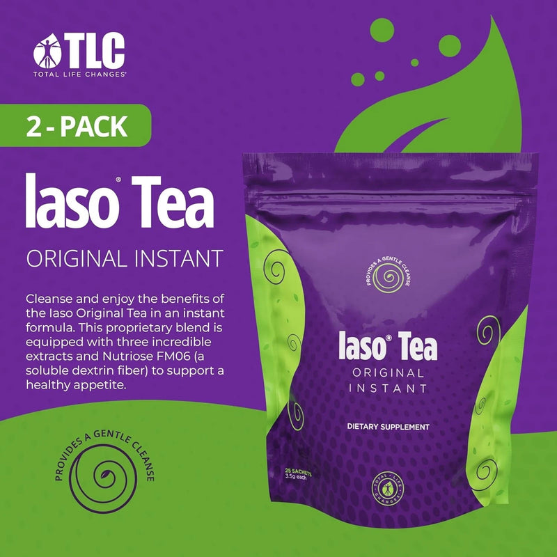 Pack of 2 Iaso Instant Tea - Gentle Cleansing Herbal Tea in Convenient Sachets