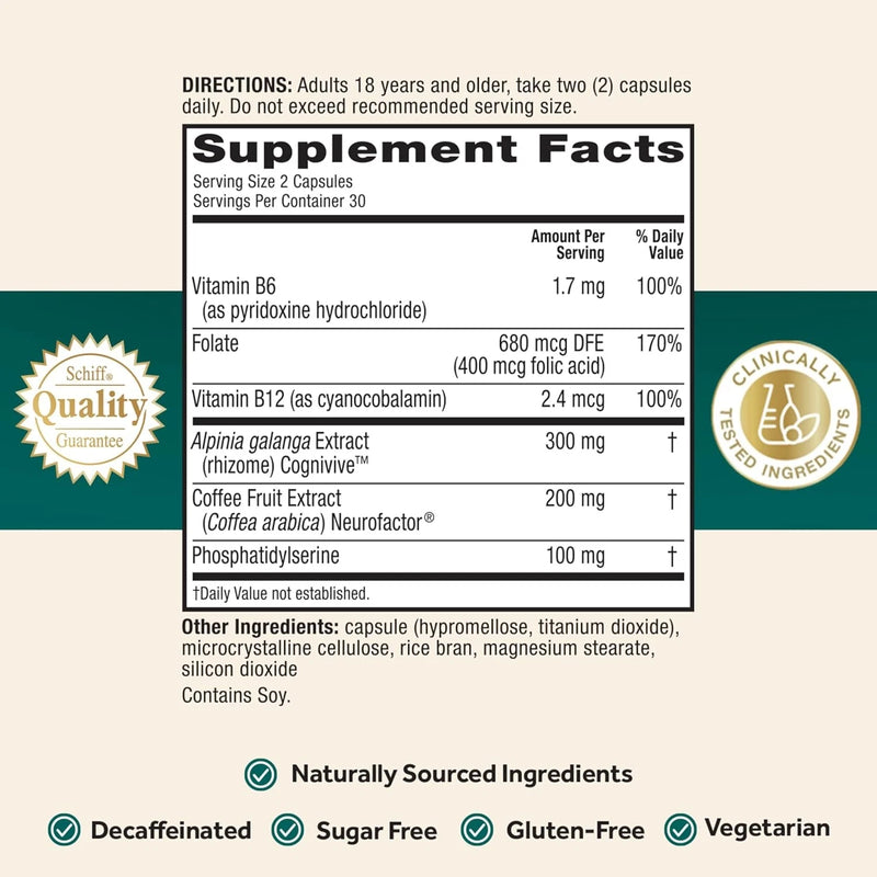 Neuriva Ultra Brain Health Memory Focus Mental Alertness 60 Caps