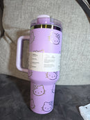 STANLEY x Hello Kitty FlowState Quencher H2.0 Tumbler 40 oz Purple + Necklace