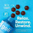 GOLI Ashwagandha Gummies - Relax, Restore, Unwind - Mixed Berry, 60 Count