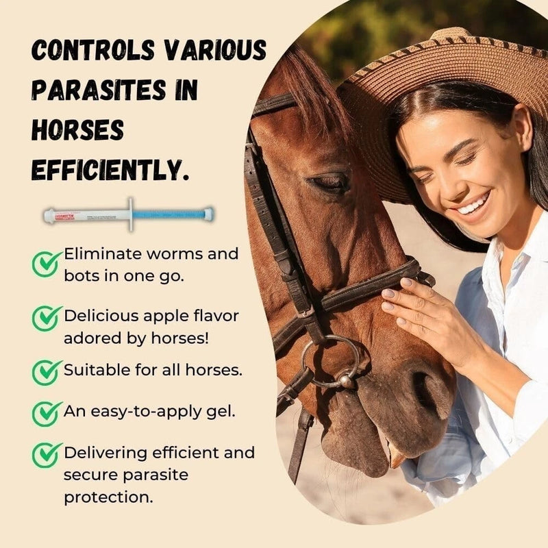 2 Pack In Box Paste Horse Dewormer Apple Flavor wormer Friendly design