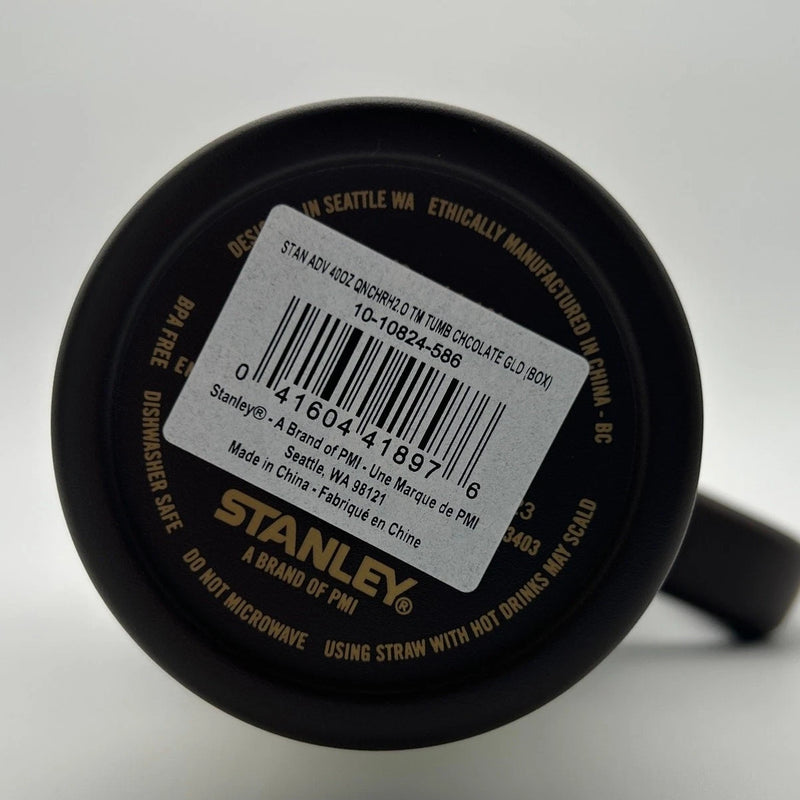 Stanley Quencher H2.0 Flowstate Tumbler 40 oz Chocolate Gold Stainless Cup
