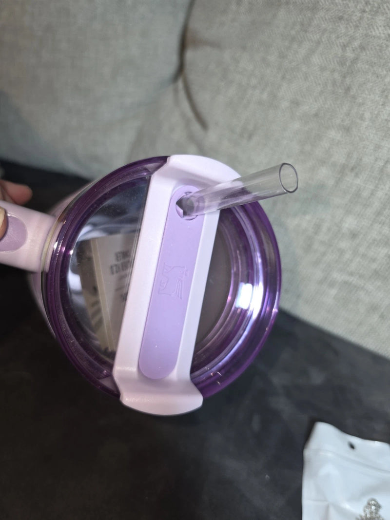 STANLEY x Hello Kitty FlowState Quencher H2.0 Tumbler 40 oz Purple + Necklace