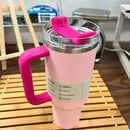 Flamingo Barbie pink Stanley Quencher H2.0 FlowState Tumbler 40oz Cup w/box