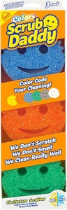 Scrub Daddy Color Sponges - Scratch-Free Multipurpose Dish Sponges for Kitchen,